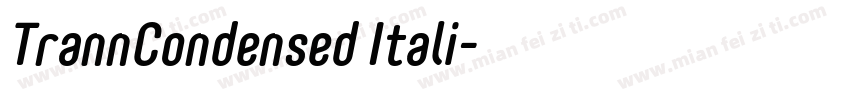 TrannCondensed Itali字体转换
